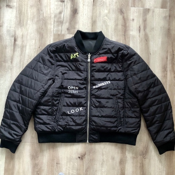 The Very Warm, Mason, Reversible, Bomber Jacket w/Artwork Lining, XL, New No Tag - Picture 10 of 16